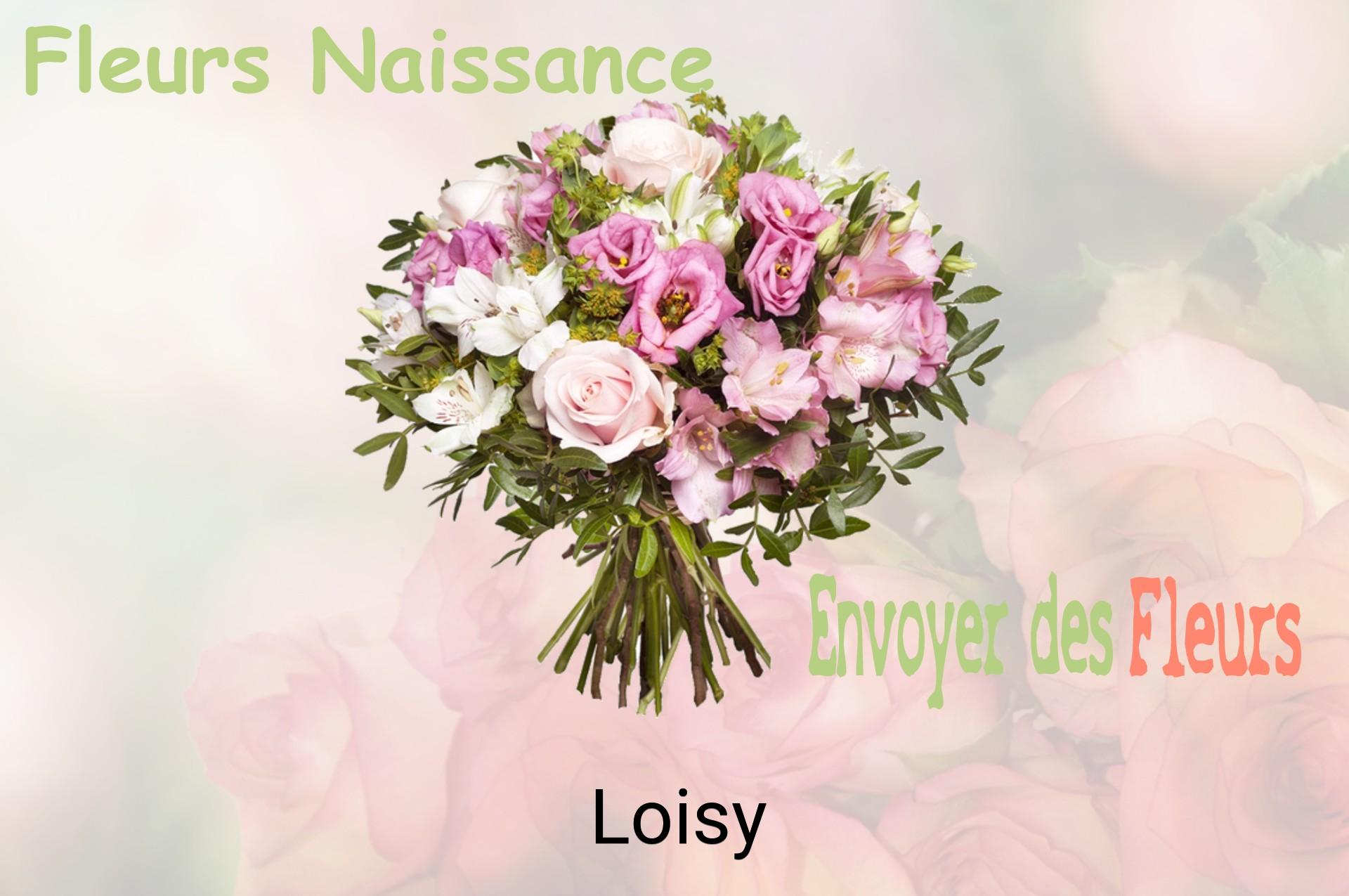 Bouquet de fleurs de naissance livré à Loisy