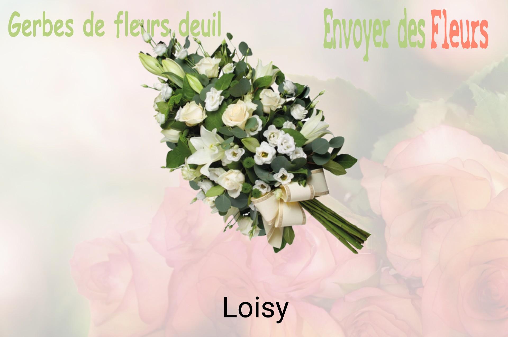 Gerbe de fleurs de deuil livrée à Loisy
